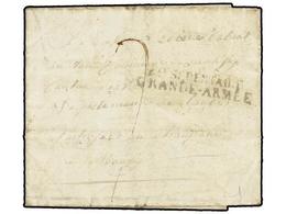 465 ALEMANIA. 1813 (Sept. 8). MAYENCE (Germany) To FRANCE. Entire Letter With <B>BAU SEDENTAIRE/GRANDE-ARMEE</B> Mark. - Autres & Non Classés