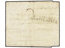 465 ALEMANIA. 1813 (Sept. 8). MAYENCE (Germany) To FRANCE. Entire Letter With <B>BAU SEDENTAIRE/GRANDE-ARMEE</B> Mark. - Andere & Zonder Classificatie