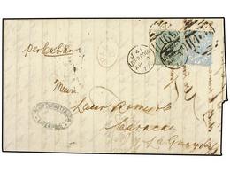 484 GRAN BRETAÑA. 1879 (April 4th). Entire Letter To Caracas, VENEZUELA Endorsed 'per Cuban' At 3 Shilling Rate For Unde - Altri & Non Classificati
