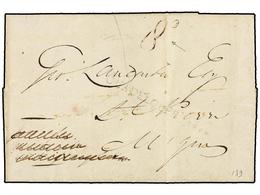 485 ANTIGUA. 1810 (18 June). <B>3rd BRITISH OCCUPATION OF GUADALOUPE.</B> ANTIGUA To MARTINIQUE. Entire Letter Sent Via  - Altri & Non Classificati