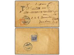 557 MALAYA. 1921. PENANG To MEDAN (Dutch Eaest Indies). Envelope Franked With <B>10 Cts.</B> Stamp (on Reverse). Taxed O - Other & Unclassified