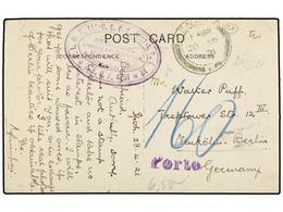 559 MALAYA. 1921. IPOH (Perak) To GERMANY. Postcard Posted In PENANG Without Stamp, By <B>PENANG</B> Cds And Taxed On Ar - Sonstige & Ohne Zuordnung