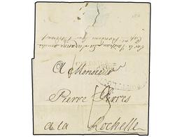 572 MAURICIO. 1816 (March 24). ISLE MAURICE To LA ROCHELLE. Entire Letter With Oval <B>PORT.LOUIS/POST. PAID</B> And Red - Autres & Non Classés