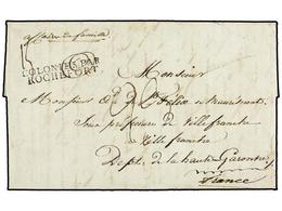 575 MAURICIO. 1817 (March 22). <B>SAVANNE. </B>ILE MAURICE To VILLEFRANCE. Entire Letter With <B>COLONIES PAR/ROCHEFORT  - Autres & Non Classés