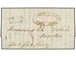 578 MAURICIO. 1820 (Sept. 15). PORT LOUIS To NANTES. Entire Letter With Oval<B> POST.PAID PORT LOUIS</B> And<B> COL. PAR - Autres & Non Classés