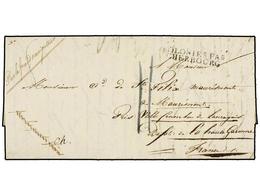 579 MAURICIO. 1823 (Janvier 12). <B>SAVANNE. </B>ILE MAURICE To VILLEFRANCHE. Entire Letter With <B>COLONIES PAR/CHERBOU - Other & Unclassified