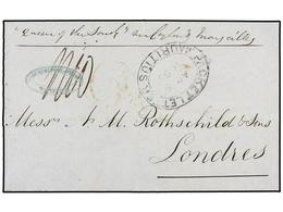 591 MAURICIO. 1855. MAURITIUS To LONDON. Folded Letter, Endorsed <I>'Queen Of The South, Via Ceylon And Marseille'</I> O - Sonstige & Ohne Zuordnung