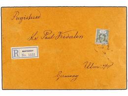 610 MONTSERRAT. 1912. MONTSERRAT To GERMANY. Envelope Franked With Leeward <B>5 Sh. </B>green And Blue Stamp (Sg. 28), R - Autres & Non Classés