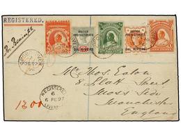 614 NIGERIA. Sg.1, 3, 45, 46 (2). 1896. OPOBO RIVER To ENGLAND. <B>1/2 D.</B> (2), <B>1 D.</B> And <B>OIL RIVERS, 1/2 D. - Autres & Non Classés