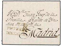 698 MEXICO. 1818 (14-Feb.). MERIDA A MADRID. Marca <B>PROVINCIA/DE YUCATAN </B>en Negro Y Tasa De <B>7 </B>reales Estamp - Altri & Non Classificati