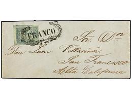 720 MEXICO. (1864 CA.). <B>1 R.</B> Blue, Good To Huge Margins With Small <B>236 1864</B> And Horizontal <B>MAZATLAN</B> - Andere & Zonder Classificatie