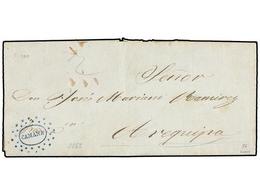 781 PERU. 1863. CAMANA A AREQUIPA. Carta Completa Circulada Sin Sellos, Indicación Manuscrita <I>'Franca'</I> Y Marca Ov - Andere & Zonder Classificatie