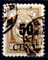 Memel-030 - Emissione 1923 (o) Used - Senza Difetti Occulti.) - Oblitérés