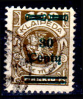 Memel-038 - Emissione 1923 (o) Used - Senza Difetti Occulti. - Used Stamps