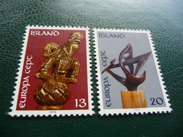 TIMBRES    ISLANDE    EUROPA    1974    N  442 / 443     COTE  2,00  EUROS   NEUFS  LUXE** - 1974