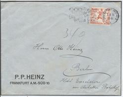 GERMANY Cover With Olympic Stamp With Olympic Single Ring Machine Cancel Frankfurt (Main) 2 8.8.36 During The Games - Ete 1936: Berlin