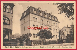 AK Aus Coburg 'Hotel' ~ 1930 - Coburg