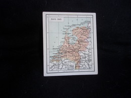 Pays - Bas . Chromo 8 ,5 X 10. Carte Géographique .Pub Cacao Van Houten . Voir 2 Scans. - Van Houten