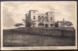 0001 "ERITREA  -  AGORDAT - PALAZZINA DI S. E. IL GOVERNATORE" CART. SPED. 1936 - Erythrée