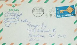 O) 1968 IRELAND, AIRMAIL FROM DUN LAOGHAIRE, GOLDEN KEY WITH CEPT EMBLEM SCOTT CD11 1sh5p, TO USA - Lettres & Documents