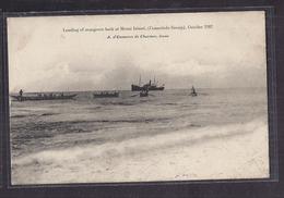 CPA SEYCHELLES - Loading Of Mangrove Bark At MENAI ISLAND ( Cosmoledo Group ) - October 1907 - TB PLAN Bâteaux - Seychellen