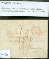 HANDGESCHREVEN BRIEF / REKENING Uit 1852 Gelopen Van 's-GRAVENHAGE Naar VIANEN (10.979) - ...-1852 Vorläufer