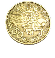 50 Francs  - Monaco - 1950 - Cu.Alu - TB+ - - 1949-1956 Anciens Francs