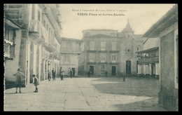 VERIN -  Plaza De Garcia Balbon - Bazar E Imprenta De Lino Vazquez( Ed.Fotoitipya De Hauser Y Manet) Carte Postale - Orense