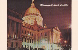 Mississippi Jackson State Capitol Building At Night - Jackson