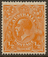 AUSTRALIA 1926 1/2d KGV SG 85 M #ALK263 - Nuovi