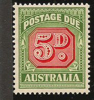 AUSTRALIA 1958 5d Due Die II SG D136a HM #ALL21 - Postage Due