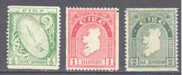 Irlande: Yvert N° 40a-41a-43a*; MH; Cote 140.00€ - Unused Stamps