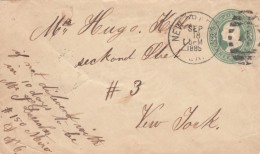 Sc#U165 3-cent Green Washington 1885 Cover New Orleans To New York NY - ...-1900