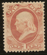 USA 1873 1c Rose Official SG O261 HM #AKH162 - Dienstmarken