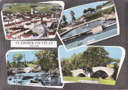 Saint Didier En Velay - Multivues 4 Vues (Vue Générale, Piscine, Semène Au Prege, Vieux Pont Sur La Semène) Circ 1969 - Saint Didier En Velay