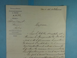 1901 Baileux L'instituteur Peut-il être Aussi Receveur Communal? Réponse De La Province - Manuscripts