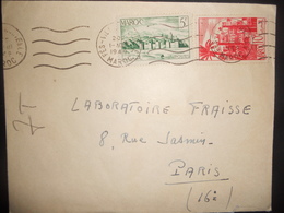 Maroc , Lettre De Fes Ville Nouvelle 1949 Pour Paris - Briefe U. Dokumente