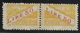 1946 San Marino Saint Marin PACCHI POSTALI  PARCEL POST 50L Giallo MNH** - Paketmarken
