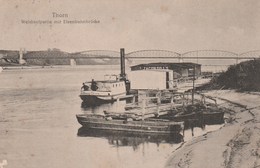 THORN WEICHSELPARTIE MIT EISENBAHNBRUCKE - Westpreussen