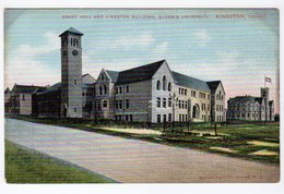 KINGSTON, Ontario, Canada, Grant Hall & Kingston Bldg, Queen's University, Pre-1920 Postcard, Frontenac County - Kingston