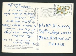 Carte Postale "vieille Ville De Jérusalem, La Montagne Du Temple " Affranchie Pour La France En Mars 1982 Lo24508 - Covers & Documents