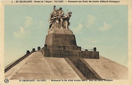 CARTE POSTALE ORIGINALE ANCIENNE COULEUR : NAVARIN EN CHAMPAGNE LE MONUMENT AUX MORTS POUR LA PATRIE MARNE (51) - Monumenti Ai Caduti