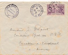 Lettre Exposition Coloniale 50c ST Pierre Et Miquelon Cachet Service Des Postes - Briefe U. Dokumente