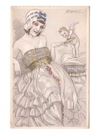 Illustration Illustrateur Cpa Mauzan Jolie Jeune Femme Et Ange Pinup Pin Up - Moreland, Arthur