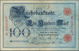 Deutschland - Deutsches Reich Bis 1945: 100 Reichsmark 1896 Ro 15, In Gebrauchter Erhaltung Mit Waag - Autres & Non Classés