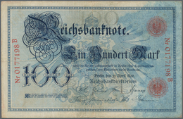 Deutschland - Deutsches Reich Bis 1945: 100 Mark 1896, Ro.15, Mehrere Knicke, Kleine Flecken Und Win - Otros & Sin Clasificación