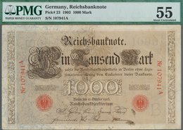 Deutschland - Deutsches Reich Bis 1945: 1000 Reichsmark 1910 Ro 21 In Erhaltung: PMG Graded 55 AUNC. - Autres & Non Classés