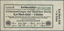 Deutschland - Deutsches Reich Bis 1945: Zwischenschein Der Schatzanweisung Der Reichsbank Zu 2,10 Ma - Autres & Non Classés