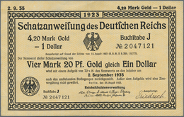 Deutschland - Deutsches Reich Bis 1945: Wertbeständiges Notgeld Schatzanweisung 4,20 Mark Gold = 1 D - Other & Unclassified