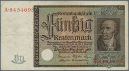 Deutschland - Deutsches Reich Bis 1945: Deutsche Rentenbank, Set Mit 4 Banknoten 1, 2 Und 5 Rentenma - Autres & Non Classés